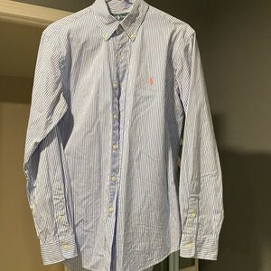 Ralph Lauren Blue/white stripped button down